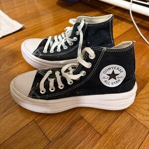 Black platform converse